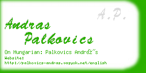 andras palkovics business card
